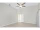 Bright bedroom with wood-look floors and ceiling fan at 27072 Ecuador Dr, Punta Gorda, FL 33983