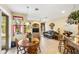 Kitchen with breakfast nook and view into the living room at 4258 Mermell Cir, North Port, FL 34291