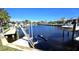 Private boat lift for convenient access to the water at 432 Gun Cay Ln, Punta Gorda, FL 33950