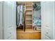 Well-organized closet with shelves and hanging rods at 4401 Boeing Ln, North Port, FL 34287