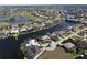 Aerial view highlighting the home's canal-front location at 506 Monaco Dr, Punta Gorda, FL 33950