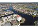 Aerial view showing home's waterfront location at 506 Monaco Dr, Punta Gorda, FL 33950