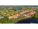 Aerial view showing home's location in a golf course community at 5089 San Rocco Ct, Punta Gorda, FL 33950