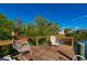 Relaxing dockside seating area with tranquil water views at 5089 San Rocco Ct, Punta Gorda, FL 33950