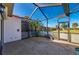 Screened pool patio with a view of the golf course at 5089 San Rocco Ct, Punta Gorda, FL 33950