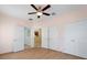 Bright bedroom with double door closet and access to hallway bathroom at 81 Michigan Ave, Englewood, FL 34223