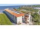 Aerial view of waterfront condos with boat slips at 900 E Marion Ave # 1301, Punta Gorda, FL 33950