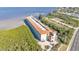 Aerial view of waterfront condos with boat slips at 900 E Marion Ave # 1301, Punta Gorda, FL 33950