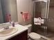 Bathroom featuring a shower/tub combo and updated vanity at 99 Vivante Blvd # 415, Punta Gorda, FL 33950