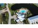 Aerial view of community pool and clubhouse at 10320 Lands End Cir # 47, Placida, FL 33946