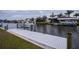 Private boat dock with lift, perfect for enjoying waterfront living at 15308 Acorn Cir, Port Charlotte, FL 33981