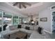 Spacious living room with comfortable sectional sofa and views of the pool at 15308 Acorn Cir, Port Charlotte, FL 33981