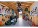 Organized storage shed with various tools and equipment at 15308 Acorn Cir, Port Charlotte, FL 33981