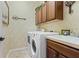 Laundry room with washer, dryer, and cabinets at 1906 Creek Nine Dr, North Port, FL 34291