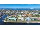 Aerial perspective of a house by the waterfront at 2171 Bayou Rd, Punta Gorda, FL 33950