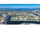 Aerial view of a canal-side neighborhood at 2171 Bayou Rd, Punta Gorda, FL 33950