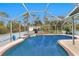 Screened pool and spa with a large backyard at 238 Woodingham Trl, Venice, FL 34292