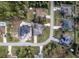 Aerial view of house and lot, highlighting the property's size and curb appeal at 2418 Frantz St, North Port, FL 34286