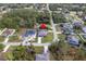 Aerial view showing home's location within a residential neighborhood at 2418 Frantz St, North Port, FL 34286