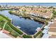 Wide angle aerial view of waterfront homes and community at 25188 Marion Ave # 1011, Punta Gorda, FL 33950