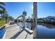 Private boat lift with canal access at 2521 Rio Grande Dr, Punta Gorda, FL 33950