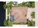 Overhead view of a luxurious home featuring a pool and expansive backyard at 2730 Rio Ct, Punta Gorda, FL 33950