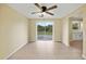 Living room with sliding glass doors and view at 282 Seminole Nw Blvd, Port Charlotte, FL 33952