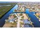 Aerial view of waterfront property and surrounding area at 2856 Deborah Dr, Punta Gorda, FL 33950