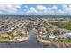 Aerial view of a waterfront community with canals at 4118 Gardner Dr, Port Charlotte, FL 33952