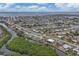 Aerial view of canal front homes and neighborhood at 4118 Gardner Dr, Port Charlotte, FL 33952