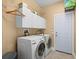 Laundry room with washer, dryer, and ample storage at 5208 Griggs Ave, North Port, FL 34291