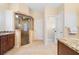 Large bathroom with granite vanity, walk-in shower, and tile flooring at 1131 Via Tripoli, Punta Gorda, FL 33950