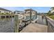 Private boat lift at waterfront property at 1220 Spanish Cay Ln, Punta Gorda, FL 33950