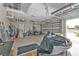 Large garage with ample storage and workshop space at 1220 Spanish Cay Ln, Punta Gorda, FL 33950