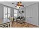 Cozy den featuring a ceiling fan and comfortable seating at 1340 Rock Dove Ct # 135, Punta Gorda, FL 33950