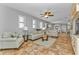 Comfortable living room with a ceiling fan and neutral decor at 1340 Rock Dove Ct # 135, Punta Gorda, FL 33950
