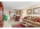 Open living room with a view into the kitchen area at 1348 Rock Dove Ct # C103, Punta Gorda, FL 33950