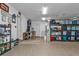 Organized garage with shelving, workbench, and storage solutions at 143 Uruguay Dr, Punta Gorda, FL 33983