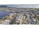 Aerial view of canal-front homes and community at 162 Croop Se Ln, Port Charlotte, FL 33952