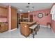 Island kitchen with granite countertop and breakfast bar seating at 162 Croop Se Ln, Port Charlotte, FL 33952