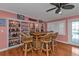 Built-in home bar with ample storage and seating at 162 Croop Se Ln, Port Charlotte, FL 33952