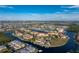 Aerial view of waterfront community with many homes and boats at 3308 Purple Martin Dr # 135, Punta Gorda, FL 33950