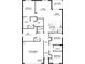 Two-bedroom, two-bathroom floor plan with a two-car garage at 3340 Jennings Blvd, Port Charlotte, FL 33981