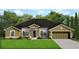 One-story home with a two-car garage and landscaped lawn at 35 Juper St, Port Charlotte, FL 33953
