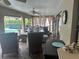 Screened-in patio with pool view and comfortable seating at 3761 Peace River Dr, Punta Gorda, FL 33983