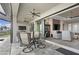 Covered patio with seating area and view of canal at 4600 Almar Dr, Punta Gorda, FL 33950
