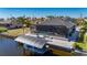 Private screened pool and covered boat lift on canal at 4600 Almar Dr, Punta Gorda, FL 33950