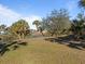 Spacious backyard with lush grass and mature trees at 11346 Laffite Pl, Port Charlotte, FL 33981