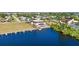 Aerial view showing the property's location on the waterfront at 1217 Aqui Esta Dr # 5, Punta Gorda, FL 33950