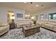 Relaxing living room with comfortable seating and wooden coffee table at 13536 Ainsworth Ln, Port Charlotte, FL 33981